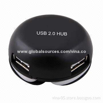 High-speed Mini 4-port USB2.0 Hub Cable for Laptop, PC Computer